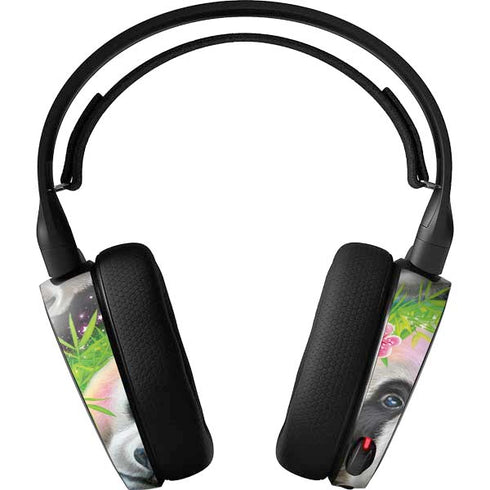 Rainbow Pandas with Butterflies by Sheena Pike SteelSeries Arctis 3 Skin